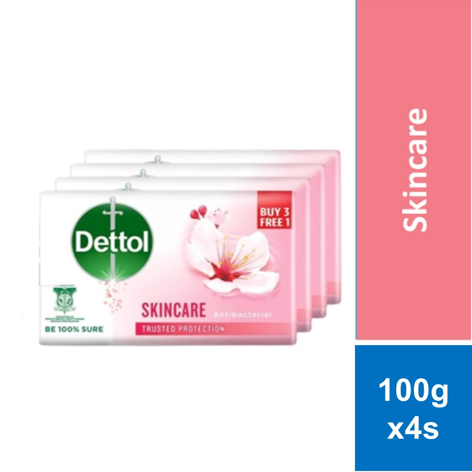 Dettol Body Soap Skincare 100g x 3+1s Shopee Malaysia
