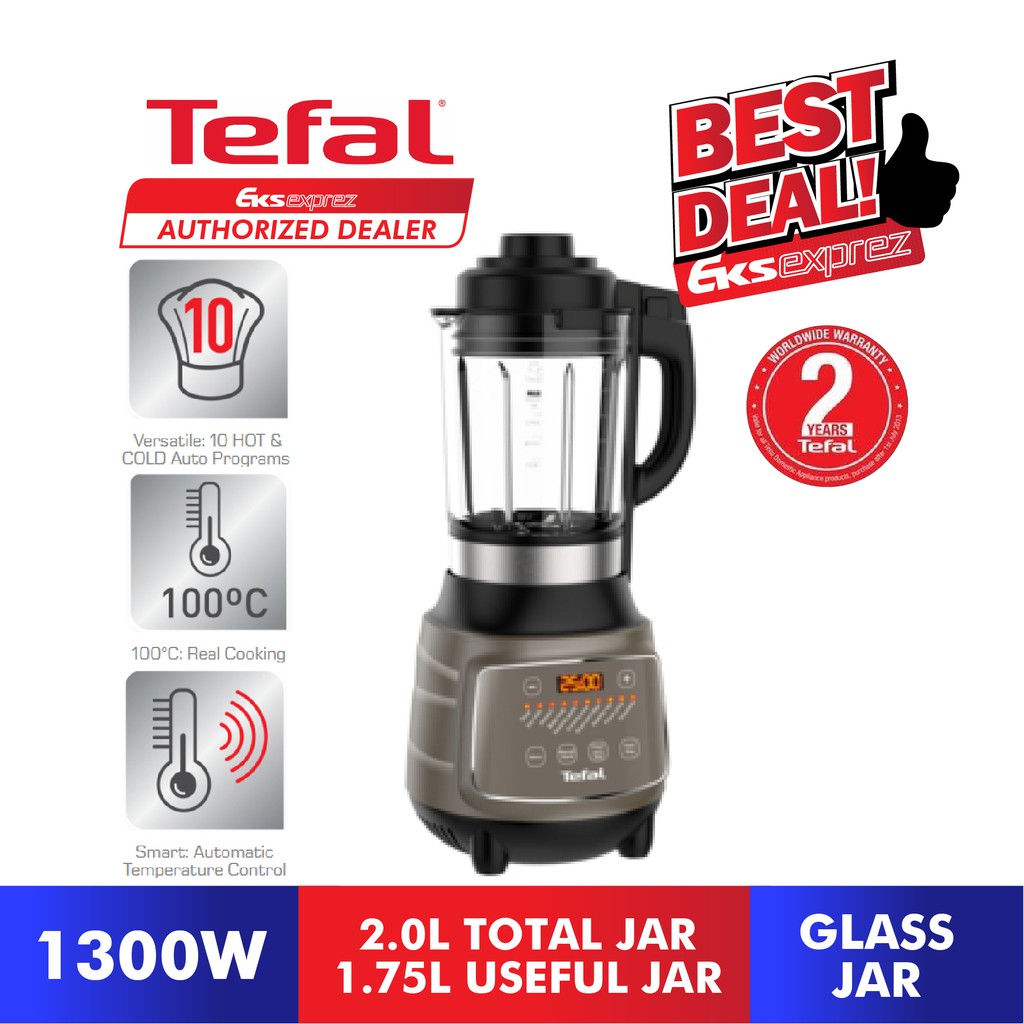 Tefal Dynamix Cook High Speed Glass Blender (1.75L/1300W) BL967
