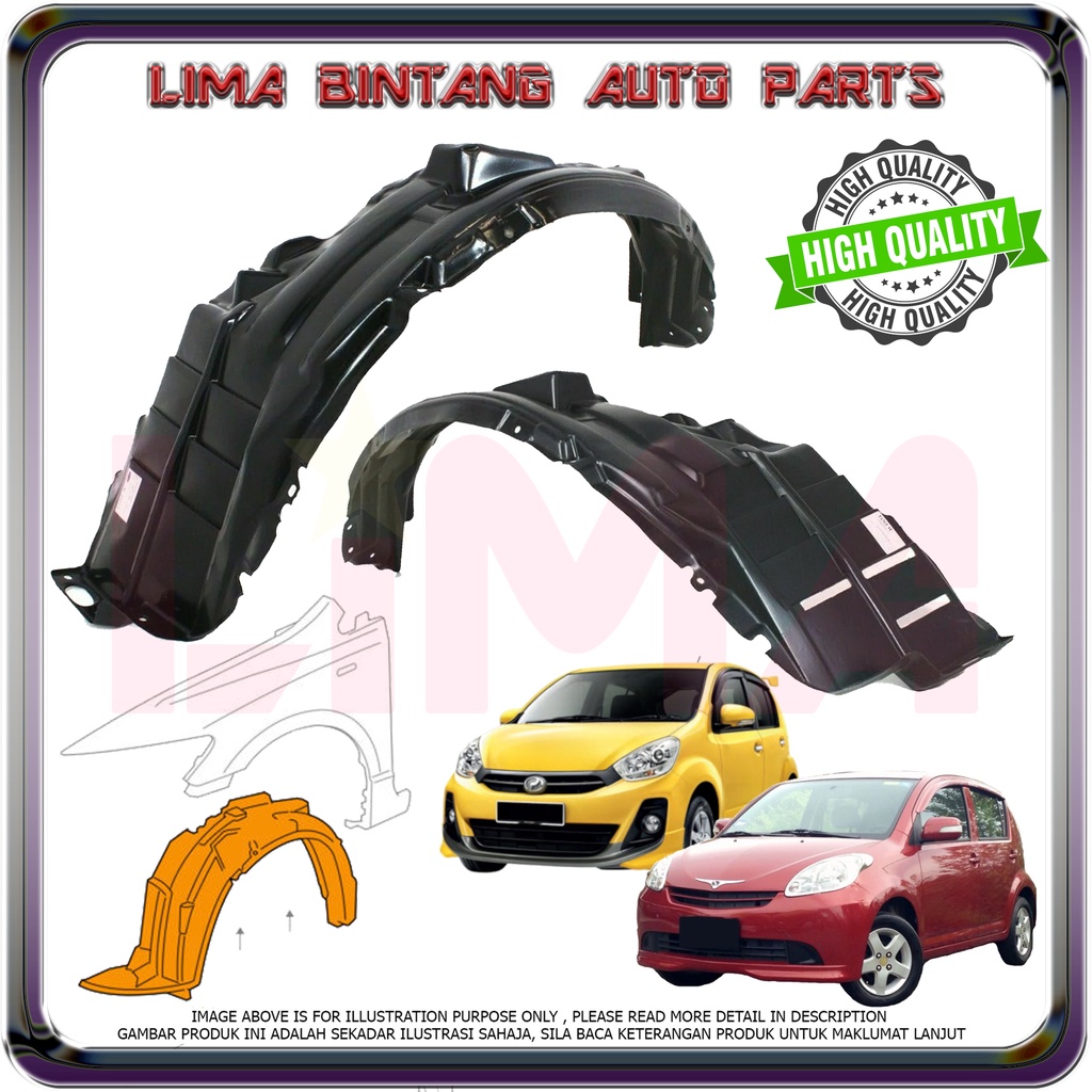 Perodua Myvi , Lagi Best , Icon Front Fender Protector , Fender Liner