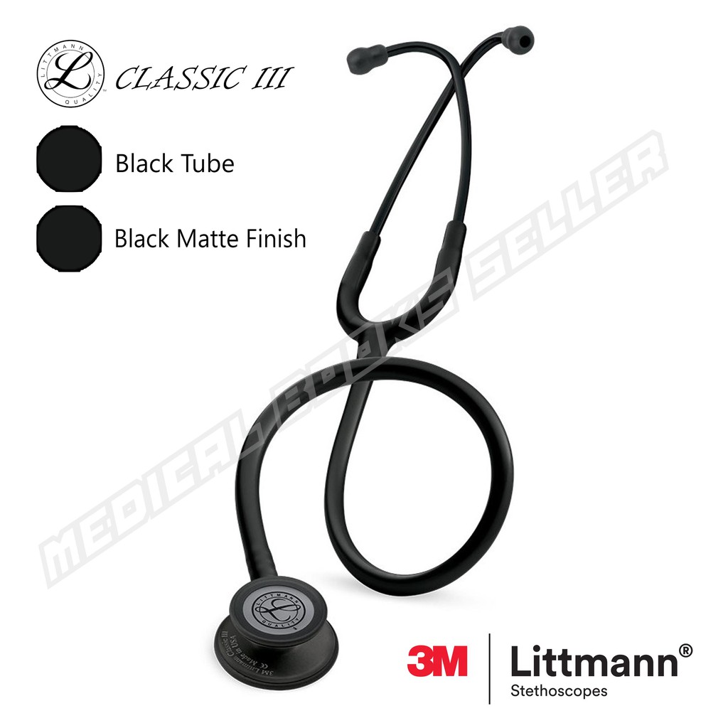 3M Littmann Classic III Stethoscope 5803 All Black Special Shopee