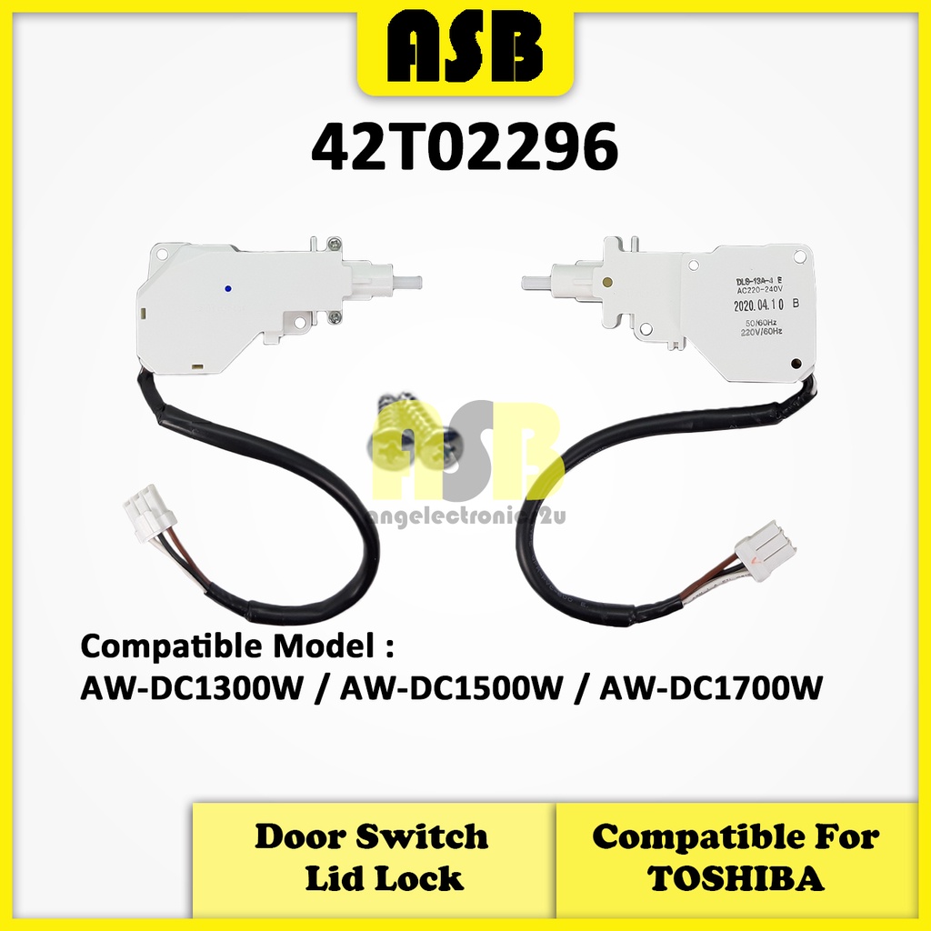 (1pc) ( Compatible TOSHIBA ) Washing Machine Door Switch / Lid Lock