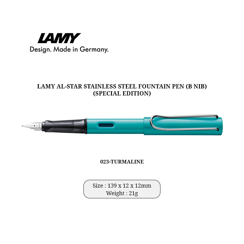LAMY Fountain Pen Lamy Safari Al Star Stainless Steel Fountain Pen