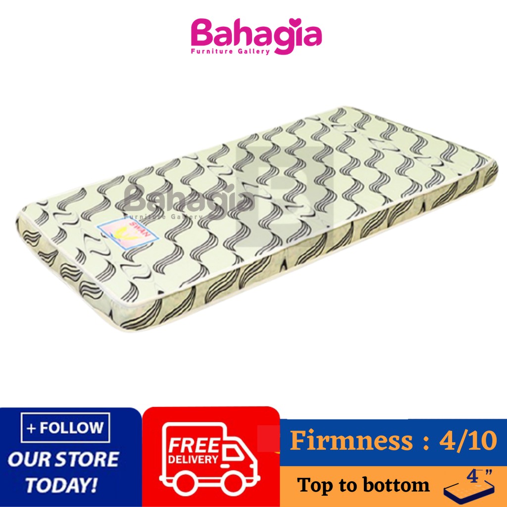 Bahagia Swan Mattress 4inchi single / 5nchi queen Compressed Rebonded