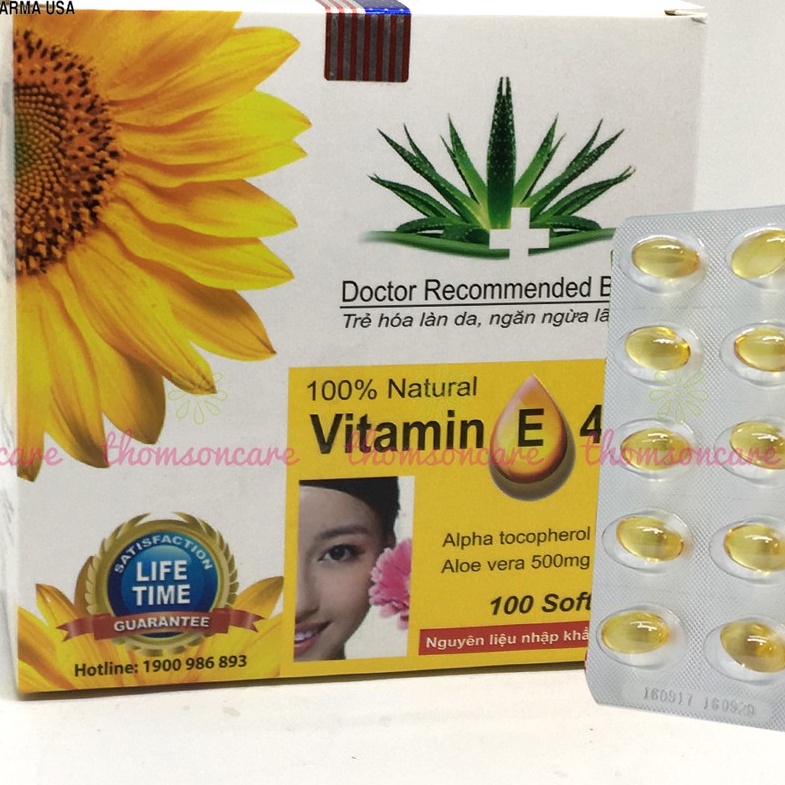 Vitamin E 400 IU Oral Tablets Help Beautify The Skin Supplement vtm E