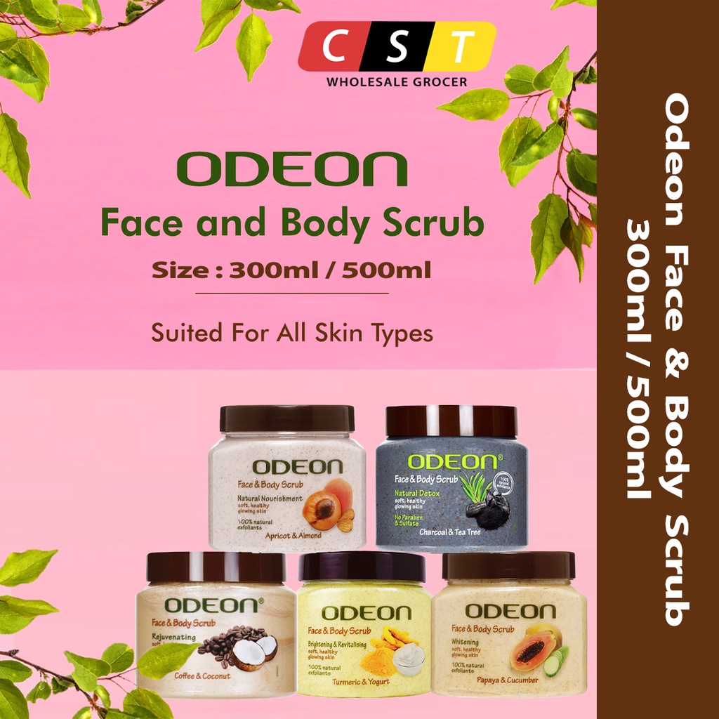 Odeon Face & Body Scrub ( 300ml / 500ml ) Shopee Malaysia