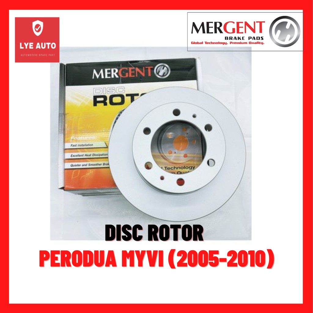 MERGENT FRONT BRAKE DISC ROTOR PERODUA MYVI (20052010) (1 UNIT) Shopee Malaysia