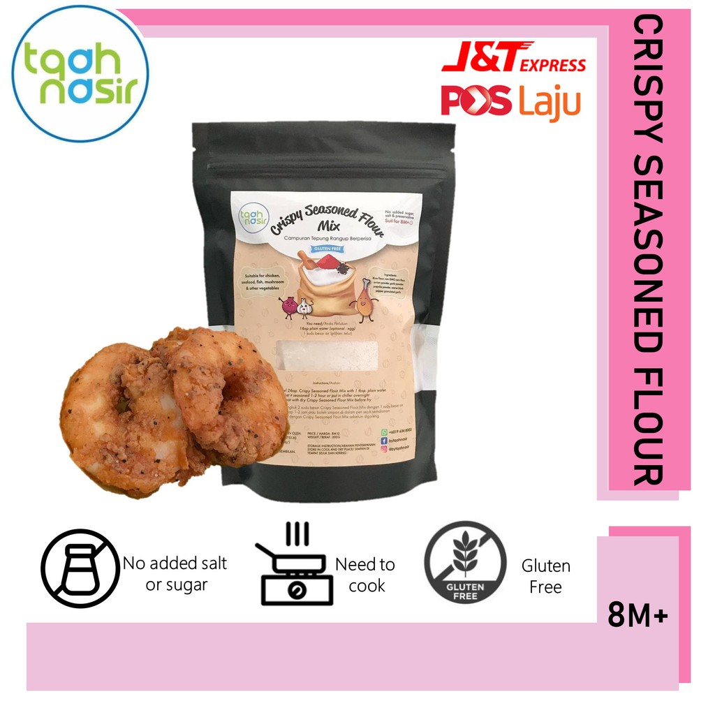 Crispy Seasoned Flour Mix BYTQAHNASIR Campuran Tepung Rangup Berperisa