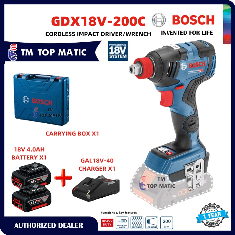 BOSCH GDX18V-200C GDX 18V-200 C Professional Brushless Cordless Impact