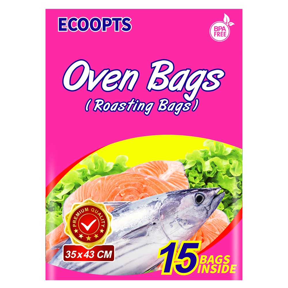 ECOOPTS Oven Bags Cooking Roasting Bags for Chicken Meat Ham Seafood