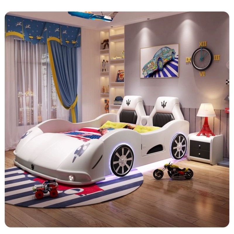 Children's car bed boy new style 1.5m bumblebee bed with storage for