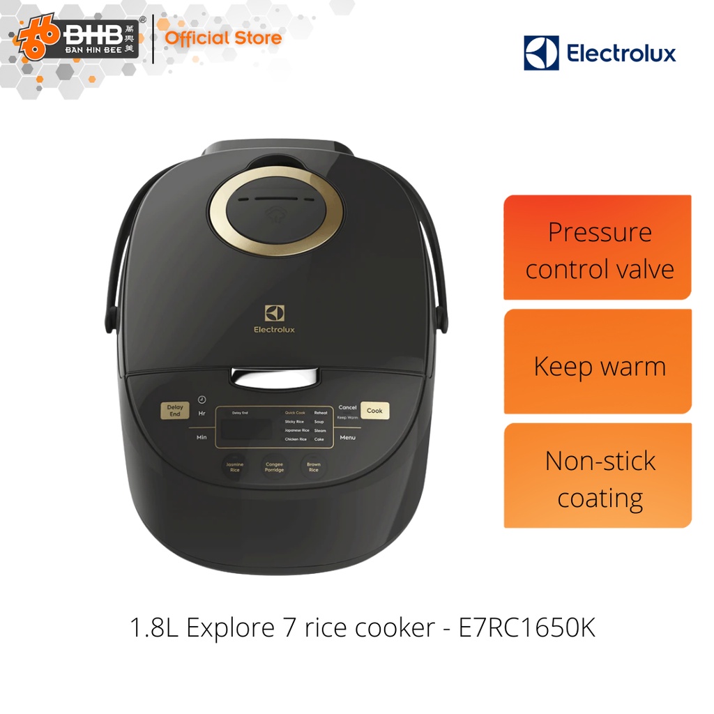 Electrolux 1.8L Explore 7 rice cooker E7RC1650K Shopee Malaysia