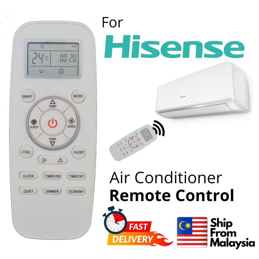 Hisense Aircond Remote Control DG11L103 DG11L101 Shopee Malaysia