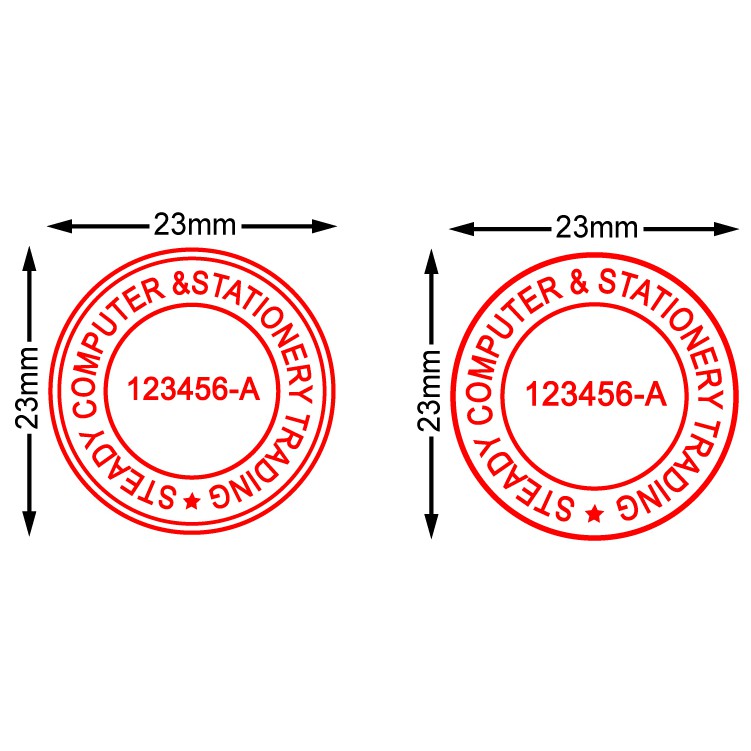 Rubber Stamp Normal Round Chop 24MM (CUSTOM MADE) Shopee Malaysia