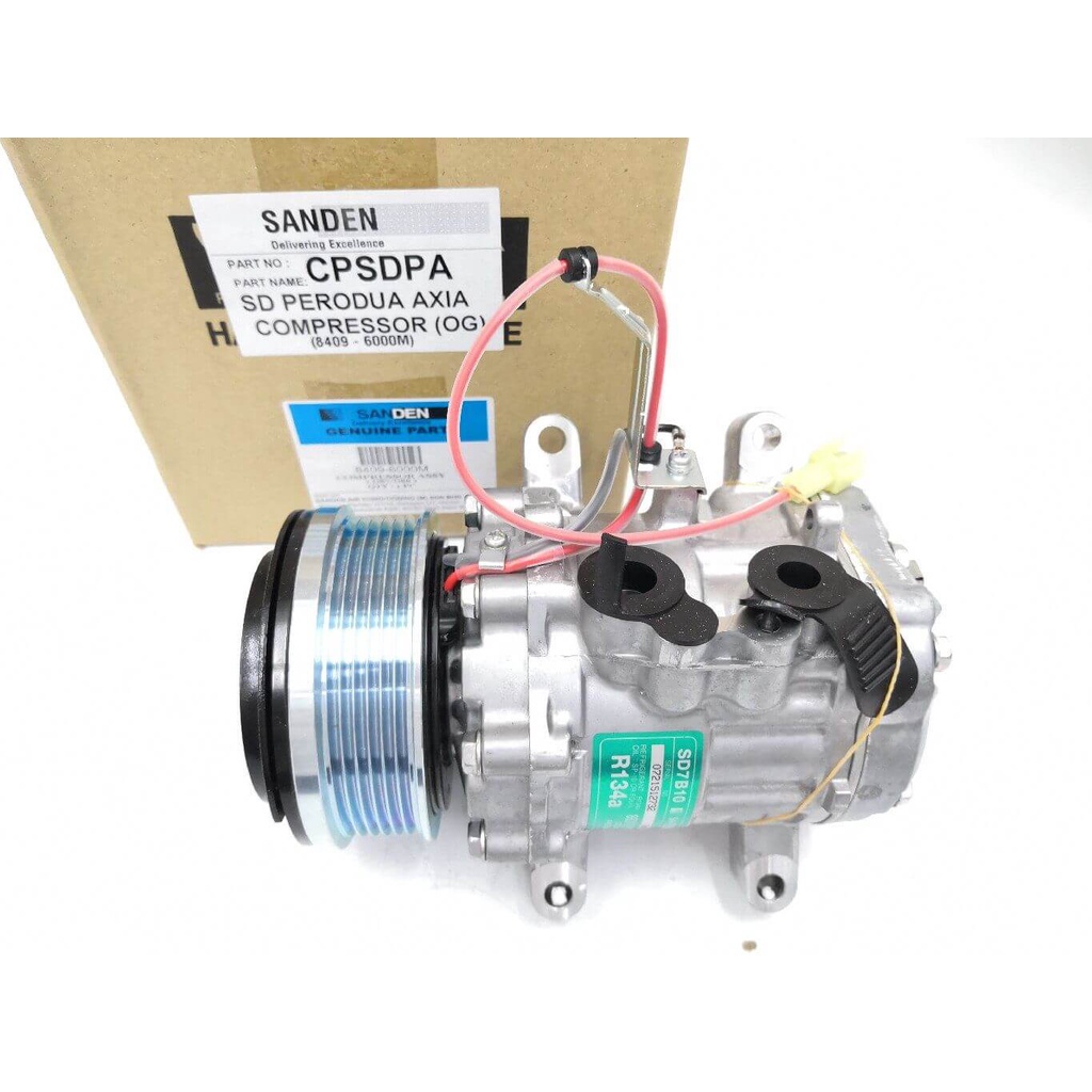 PERODUA AXIA 6PK ORIGINAL SANDEN AIRCOND COMPRESSOR (84096000M