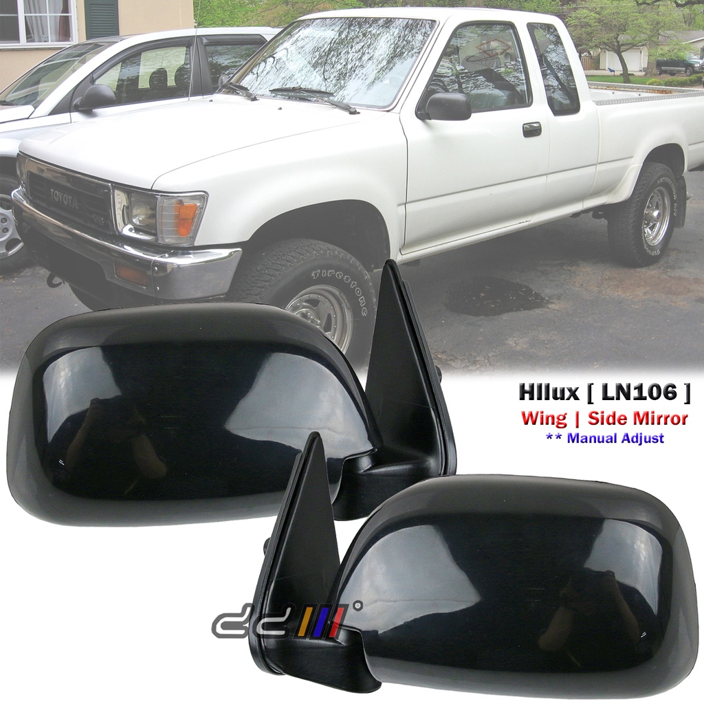 Black Manual Door Side Mirror For Toyota Hilux LN106 RN110 19881997