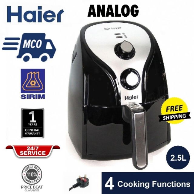 HAIER 2.5L Air Fryer 4 Functions (Fry, Roast, Shopee Malaysia