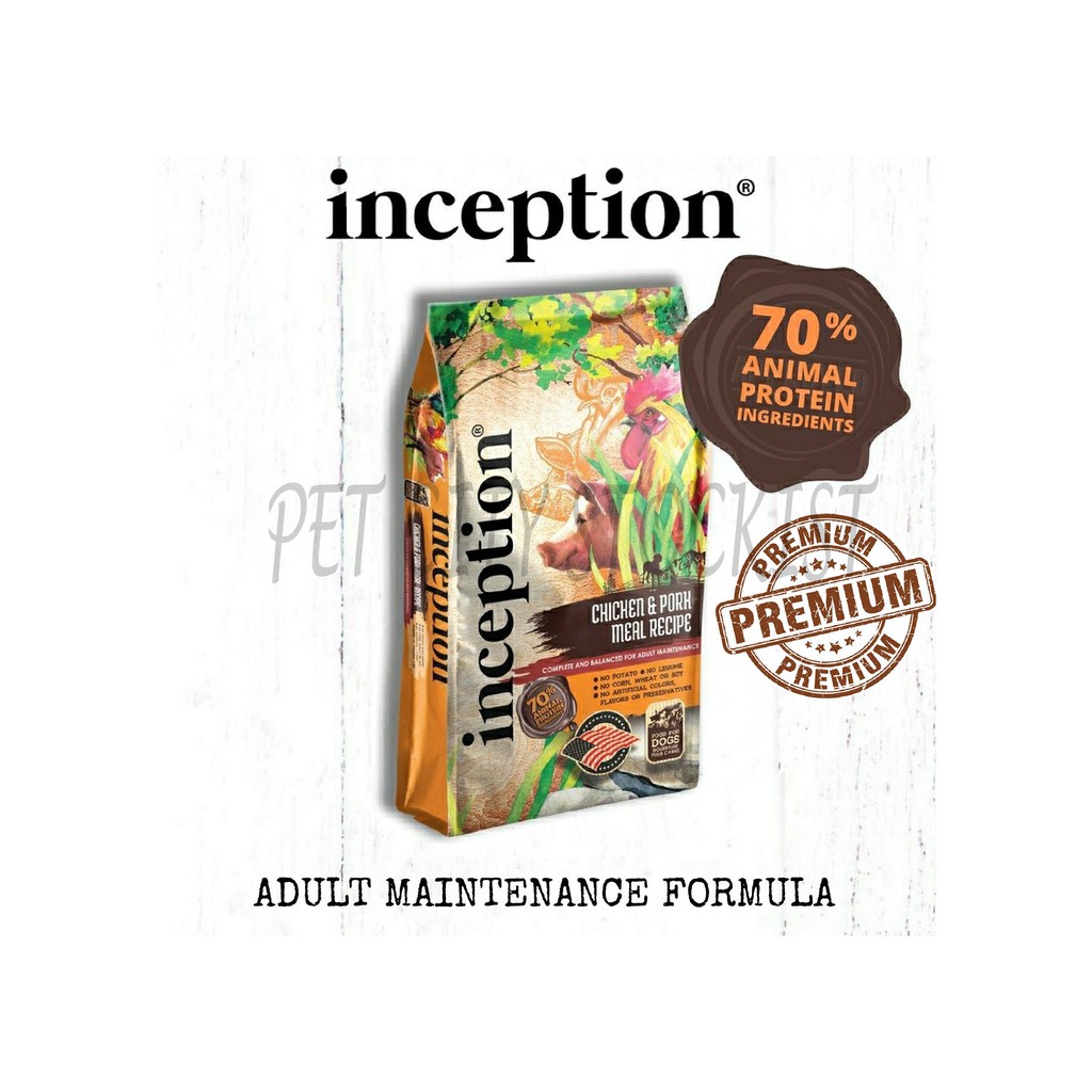 Inception Chicken&Pork Dog Dry Food 1.81kg (70 Animal Protein