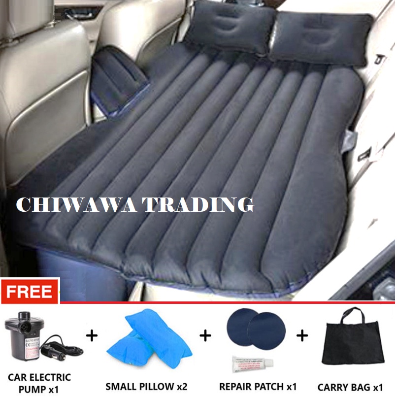 FULL SET Inflatable Car Bed Car Sofa Air Mattress for Backseat + 2