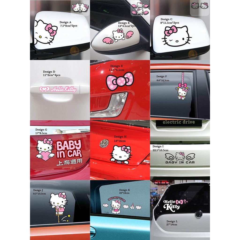 Hello Kitty Car Sticker Shopee Malaysia