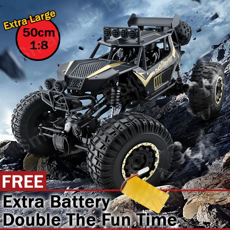 Extra Large 18 50cm Remote Control Car Alloy 4WD Powerful Dual Motor