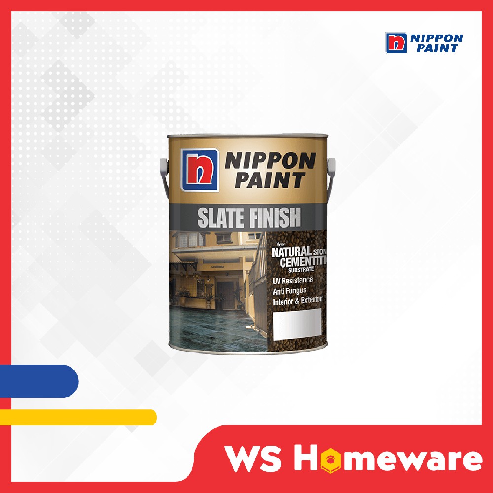 WS 5L Nippon Paint Slate Finish (Gloss / Satin) Shopee Malaysia