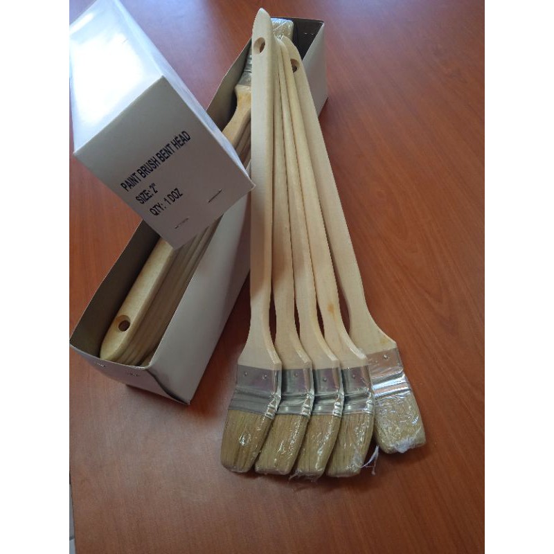 ANGLE PAINT BRUSH / DOG LEG PAINT BRUSH 1'' & 2" (12PCS/BOX) Shopee