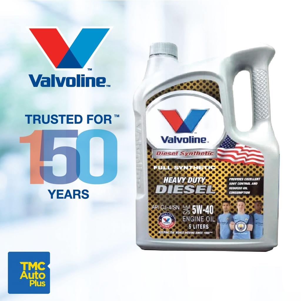 VALVOLINE FULLY SYNTHETIC DIESEL ENGINE OIL 5W40 5 LITER API CJ4 / SN