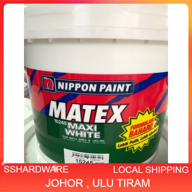 7L NIPPON MATEX MAXI WHITE 15245 / EMULSION PAINT (1 ORDER 1 CAN) Shopee Malaysia
