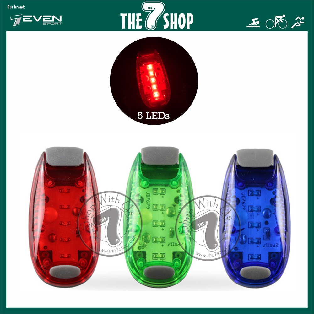 [RUN] 5 LED Running Blinker / 5 LED Safety Light with Clip & Velcro / Lampu Jogging / Running