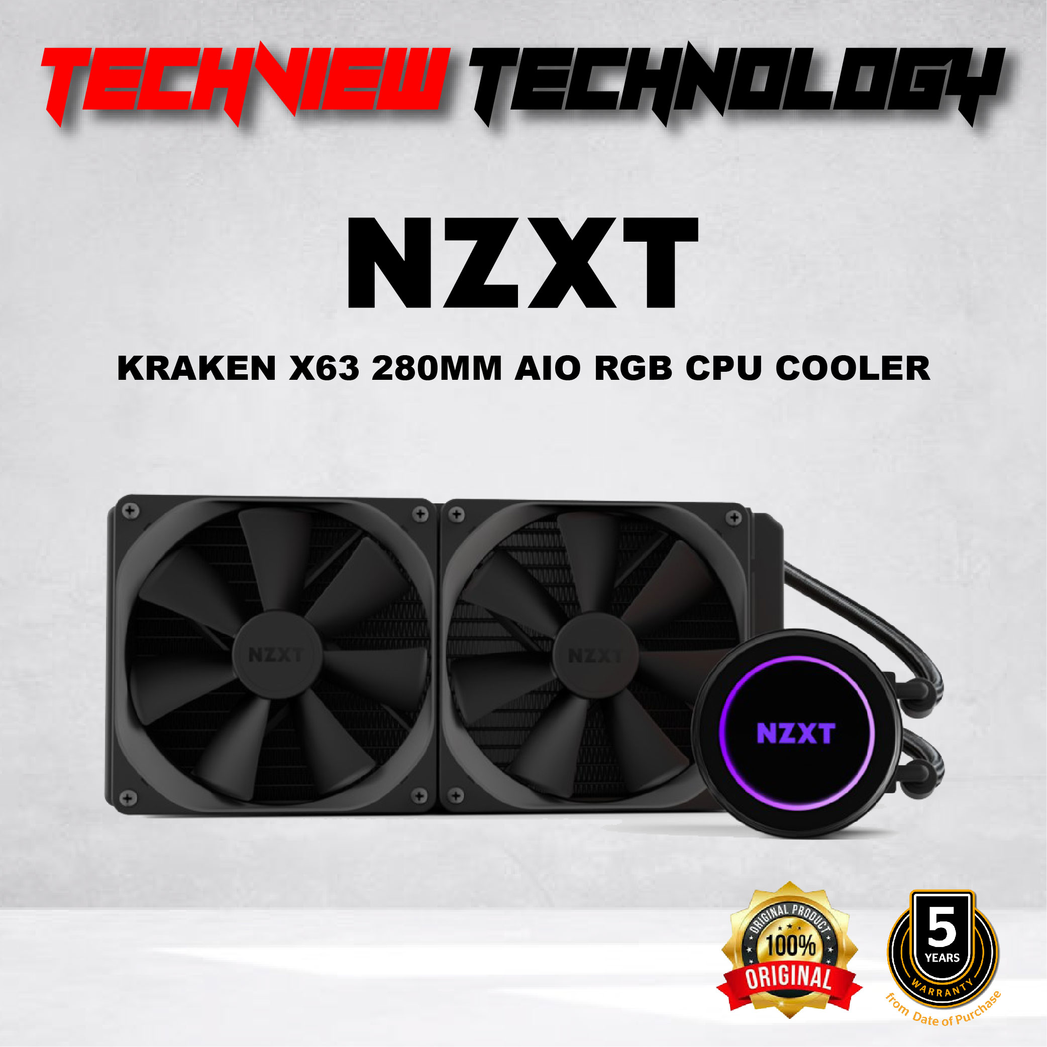 Nzxt Kraken X63 Rgb All In One 280mm Intel/amd Cpu Water Cooler All