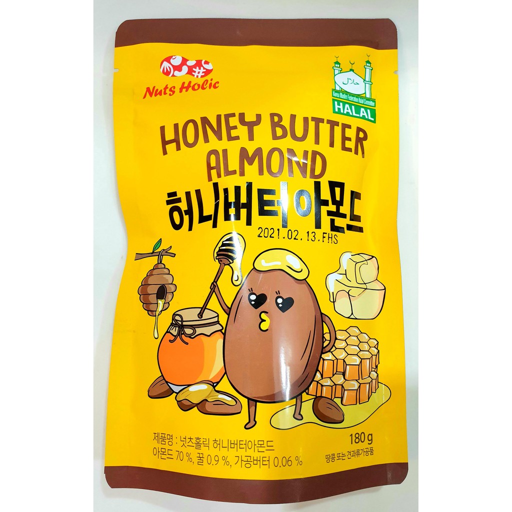 Nuts Holic Honey Butter Almond (Halal) Korea 180g Shopee Malaysia