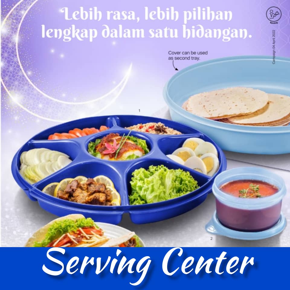Tupperware Serving Center/bekas letak bahan bihun sup,laksa/blossom