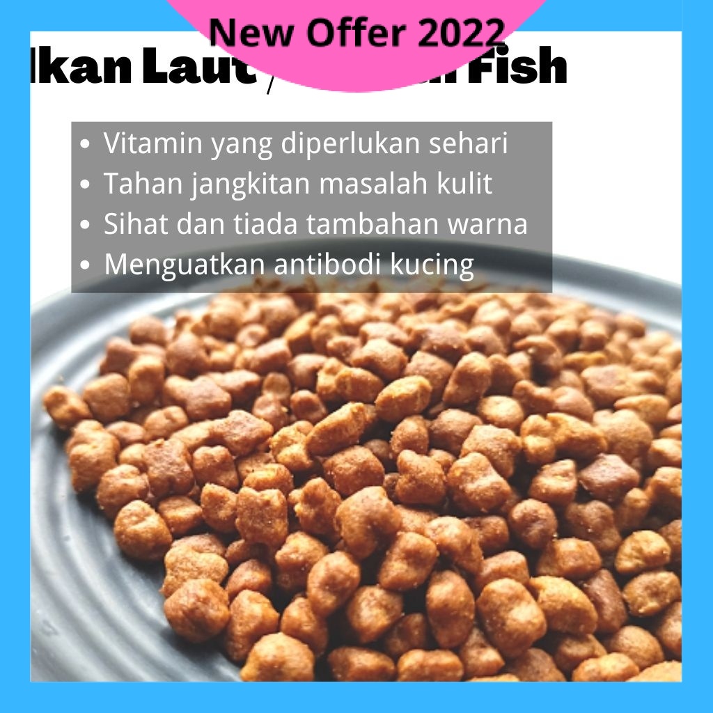 (Premium Cat Dry Food) Makanan Kucing Sekali Sepacket 50g 80g Kucing