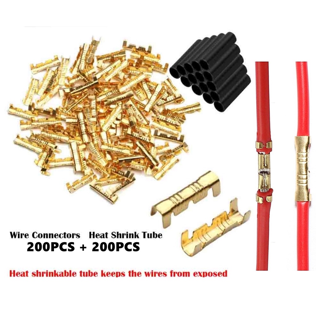 400Pcs Ushaped Terminal Tab Cold Inserts Connector Brass Wiring