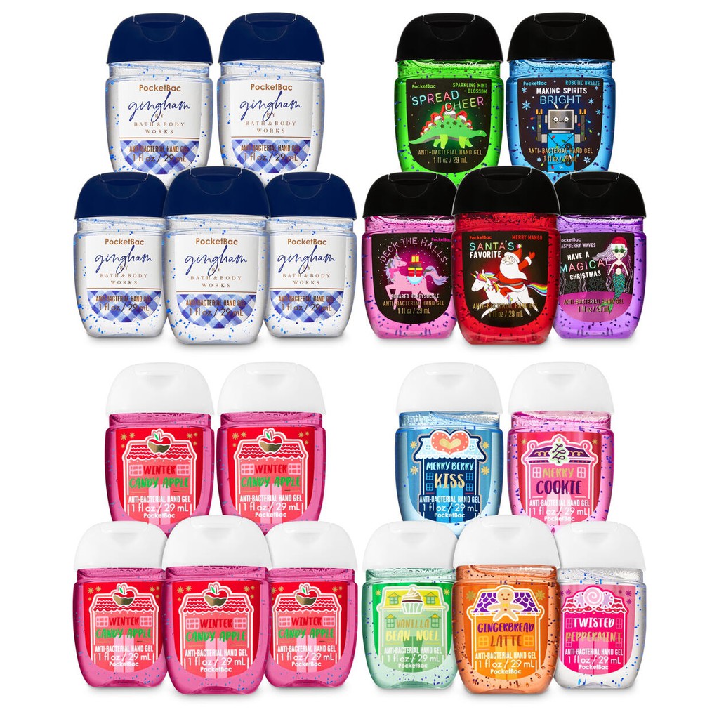NEW STOCKS! WINTER X'MAS Bath And Body Works PocketBac Hand Sanitizer
