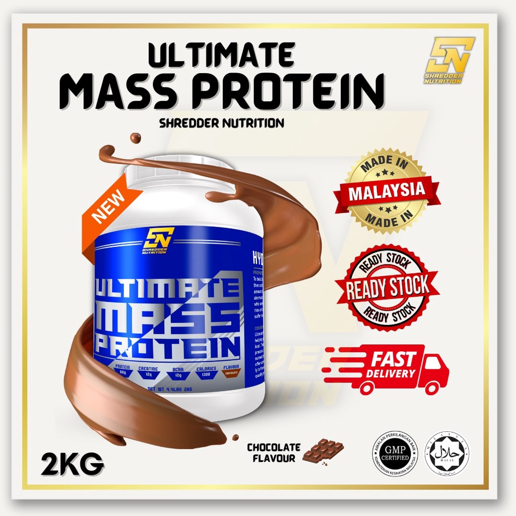 Weight Gain Mass Gainer Protein 2Kg Protein Mass HALAL SHREDDER