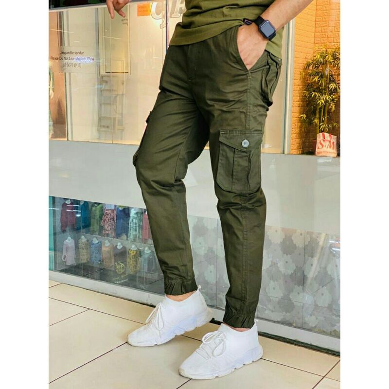 Ready stock unisex New tactical 6 pocket cargo jogger pant's Shopee