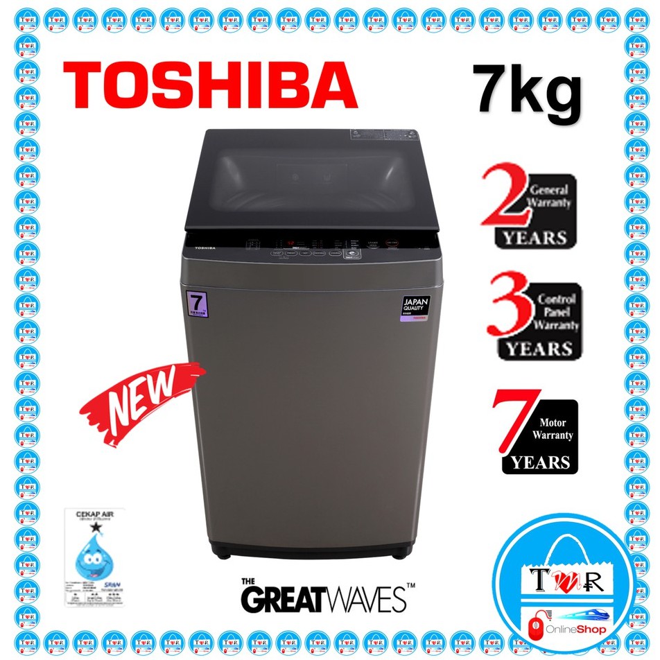 Toshiba 7kg Fully Auto Washing Machine AWJ800AM (SG) Washer / Mesin
