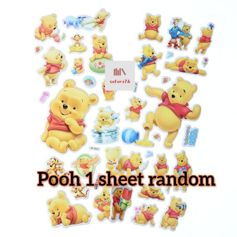 Sticker Winnie The Pooh ( 1 sheet random) Shopee Malaysia