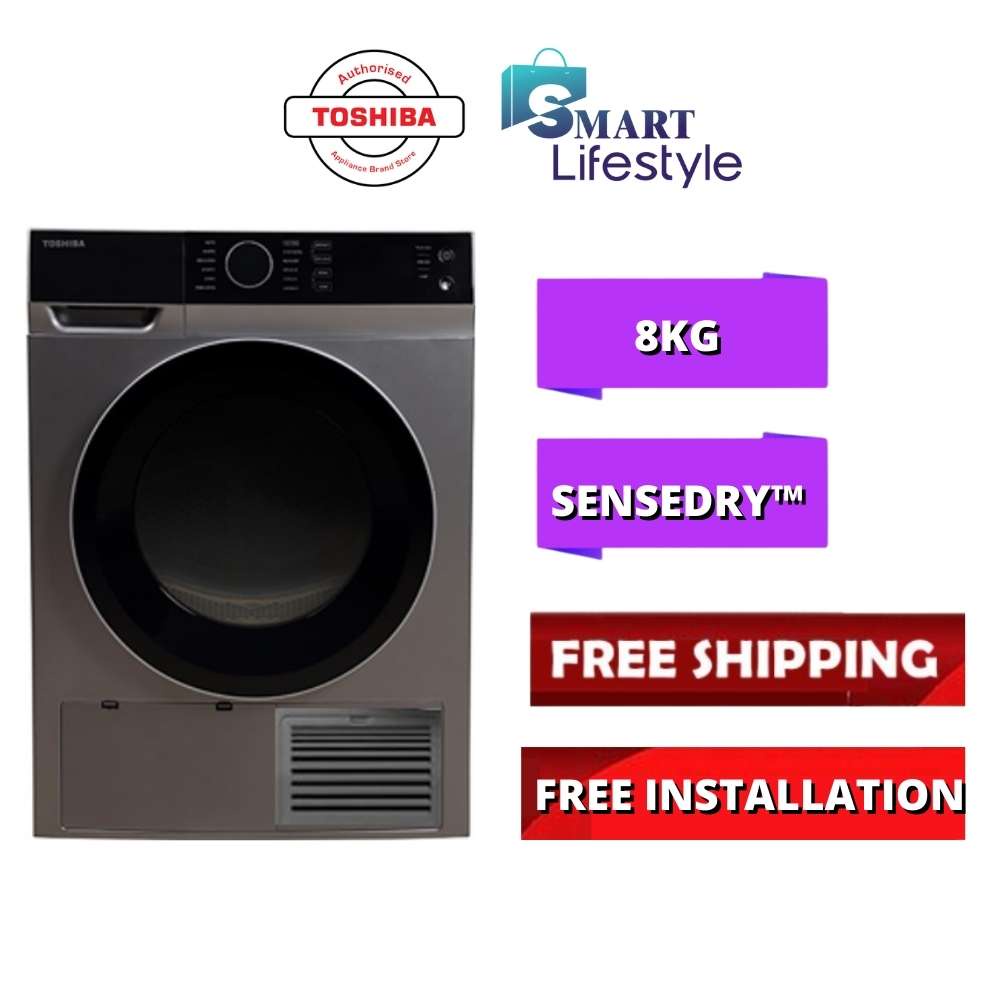 [FREE SHIPPING] Toshiba Sensedry Condenser Dryer (8kg) TDK90MEM(SK