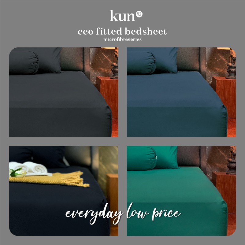 KUN 12 Colors Premium Fitted Bed Sheet / Cadar Tilam Getah Keliling