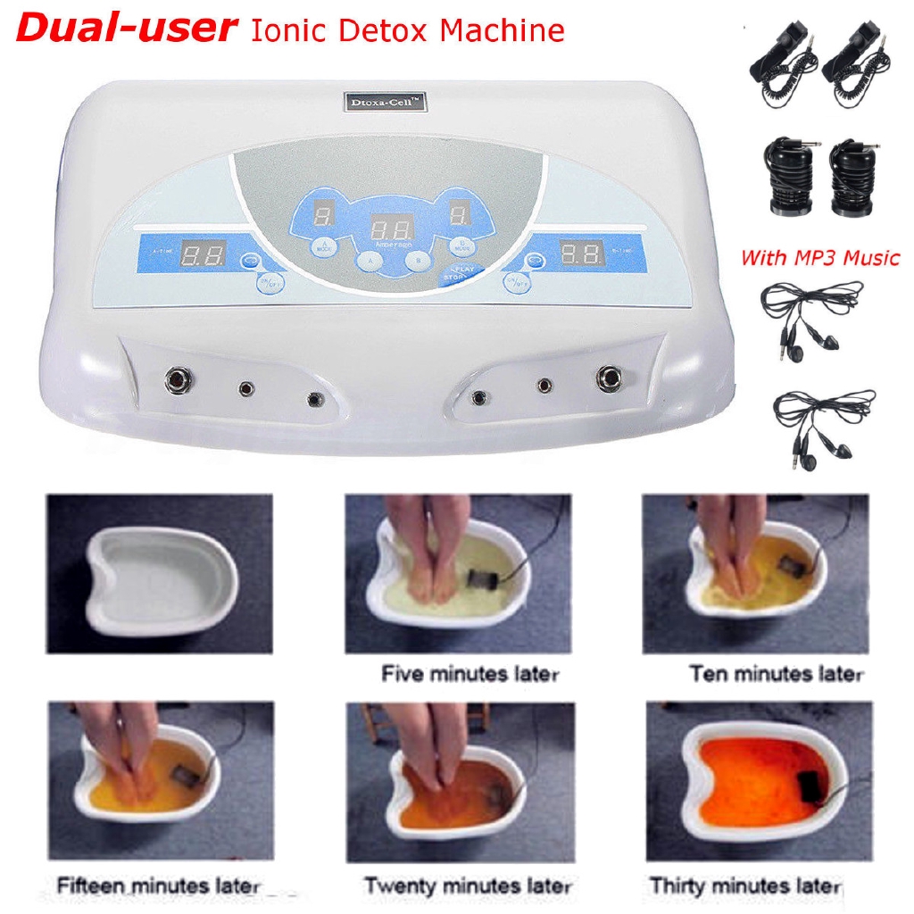 Dual Ion Cell Detox Ionic Foot Bath Spa Cleanse Machine with LCD