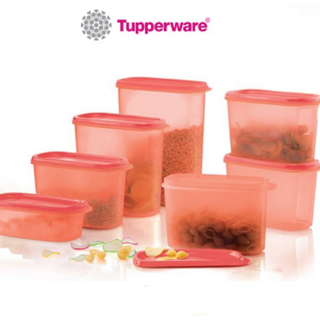 Tupperware Smart Saver Oval Set (Orange) Shopee Malaysia