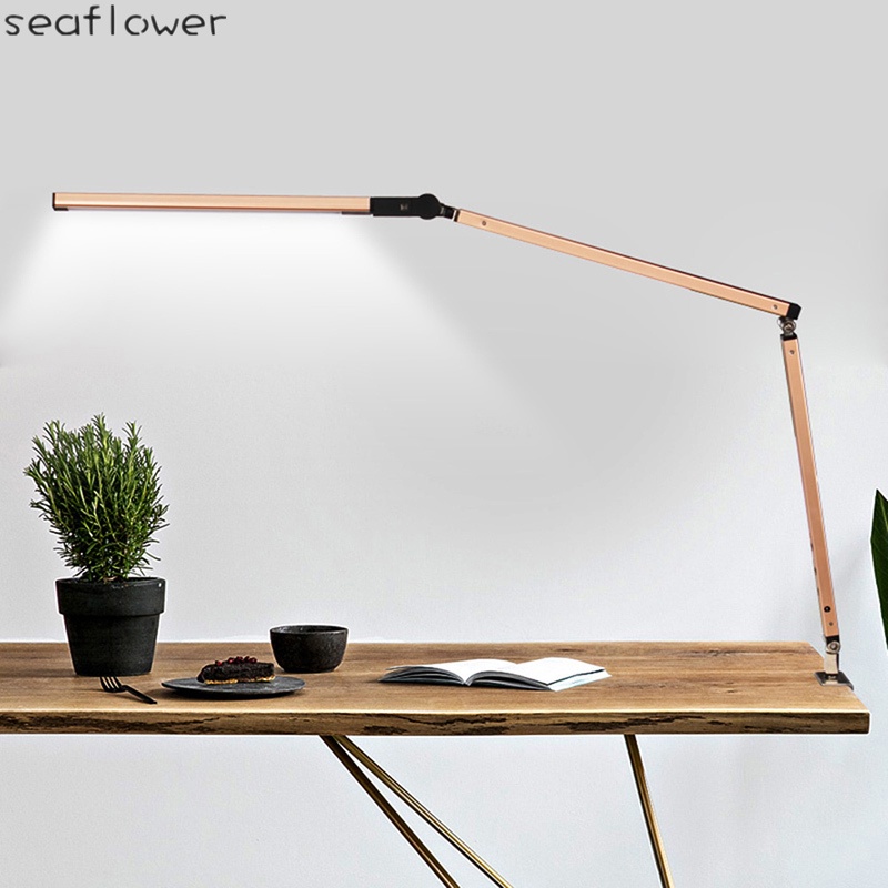 Swing Arm LED Desk Lamp with Clamp Dimmable Table Light for Study
