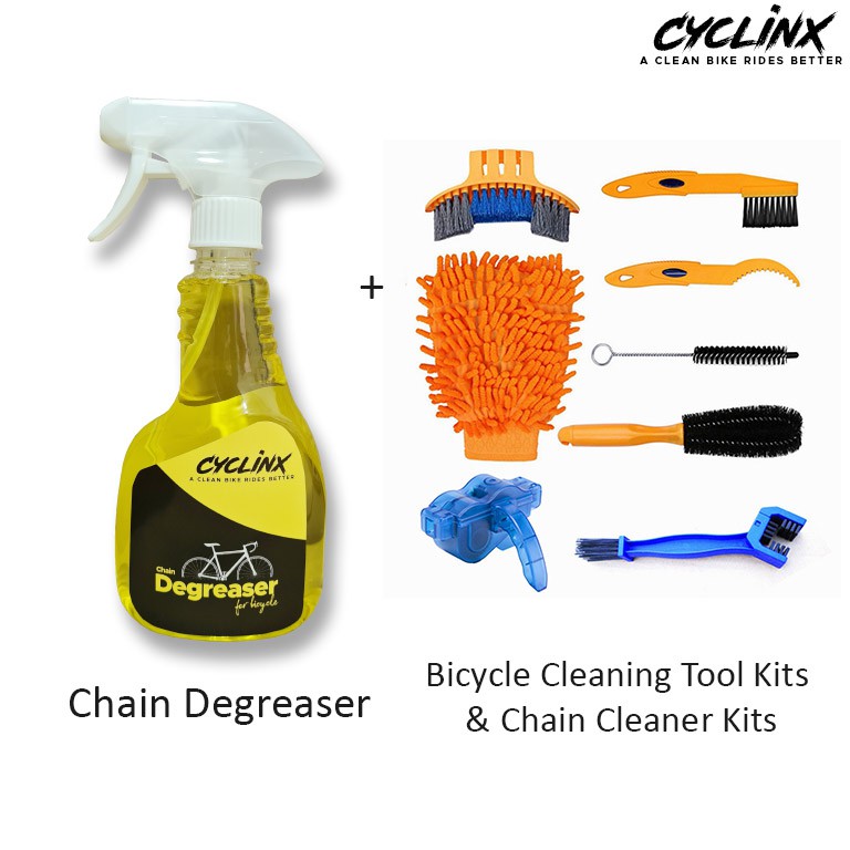 [CyclinX] Bicycle Chain Degreaser with Cleaning Tool Kits + Chain