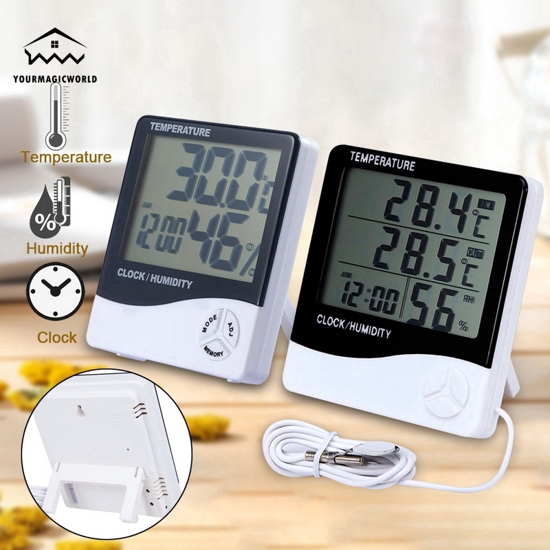 High Precision Digital Thermometer Dual Display Memory Record