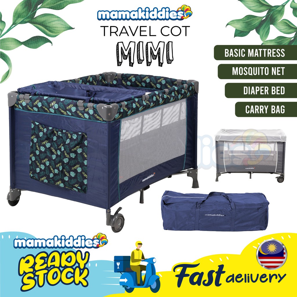 【Ready Stock】Mamakiddies MIMI Baby Bed 2Level Portable Baby Playpen