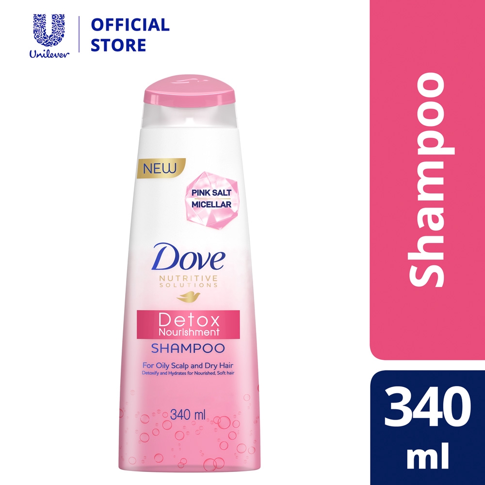 Dove Micellar Pink Salt Shampoo Detox Nourishment (340ml) Shopee Malaysia