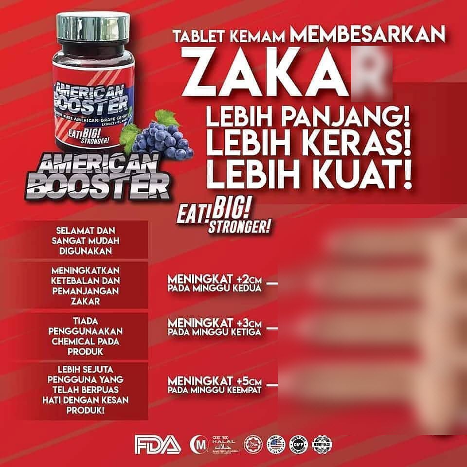 UBAT AMERICAN BOOSTER LULUS KKM untuk TAHAN LAMA / BESAR