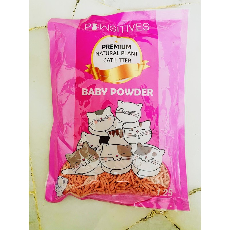 (Free Gift) Premium Pawsitive Tofu Cat Litters lavender/ peach / baby powder Smells Murah dan